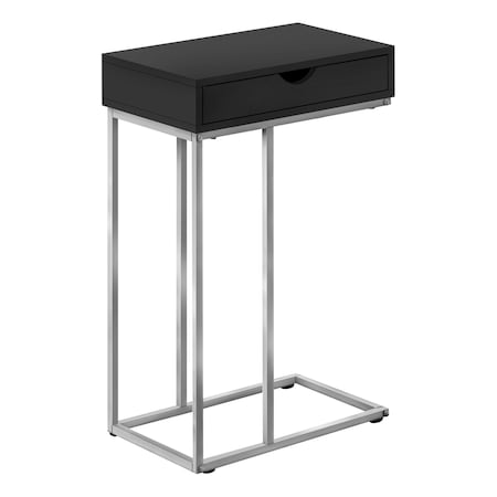 Monarch Specialties Side Table, 15.75 W, 24 H, Particle Board, Metal, Black I 3773